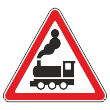 Дорожный знак 1.2 «Железнодорожный переезд без шлагбаума» (металл 0,8 мм, III типоразмер: сторона 1200 мм, С/О пленка: тип А коммерческая)